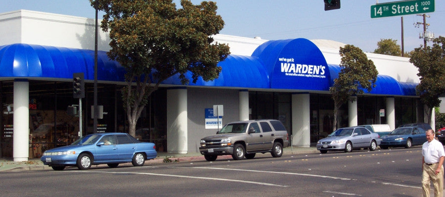 Warden's Office. Long Dome Vinyl Awning with Backlit Material.
